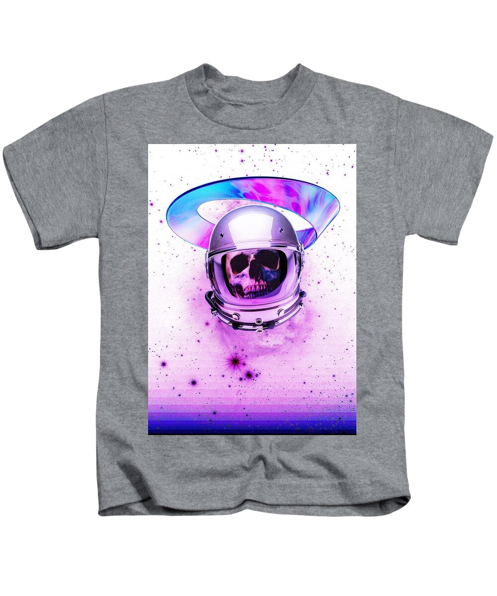 Astronaut Skeleton Skull In Subspace - Kids T-Shirt