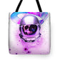 Astronaut Skeleton Skull In Subspace - Tote Bag
