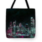 Cyberpunk Harbor Buildings - Tote Bag