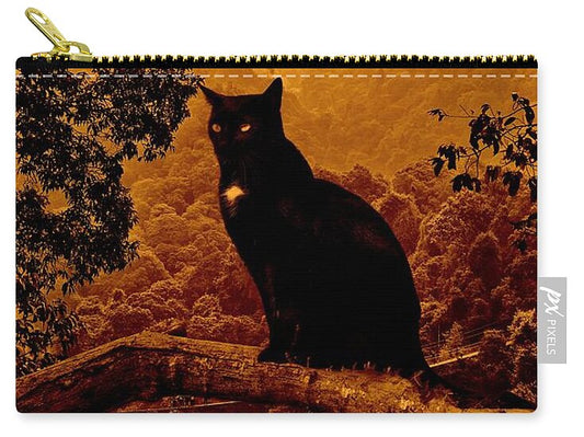 Spooky Cat in Tree - Zip Pouch